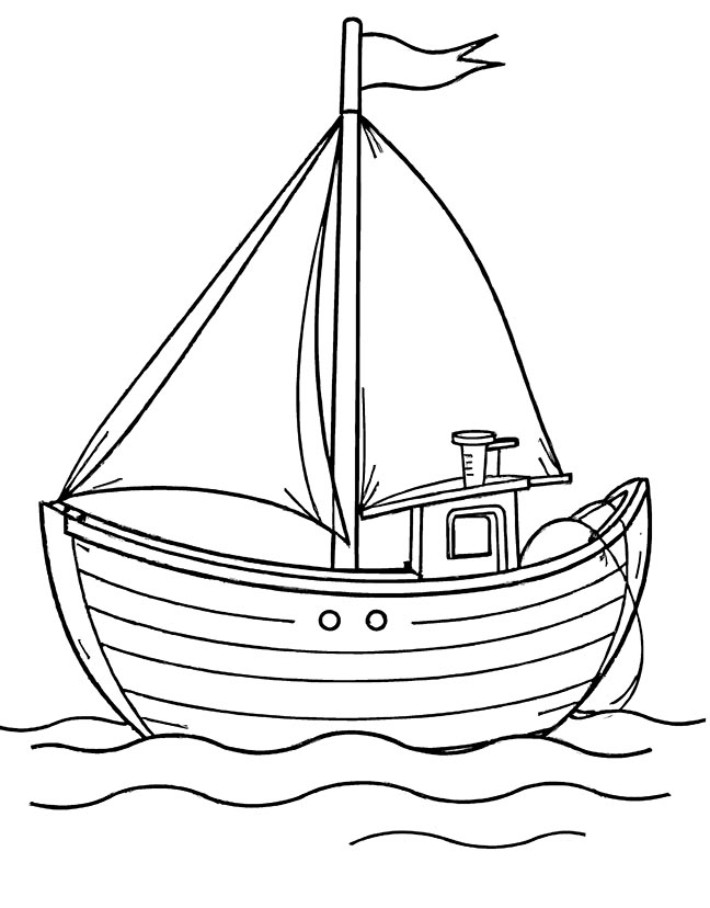 Articulated boat coloring page Articulated boat coloring page